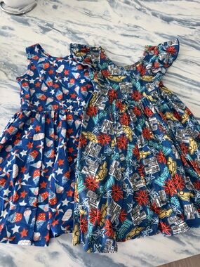 Dot Dot Smile 4th of July Girl Dresses Size 3/4 New York Lot of 2